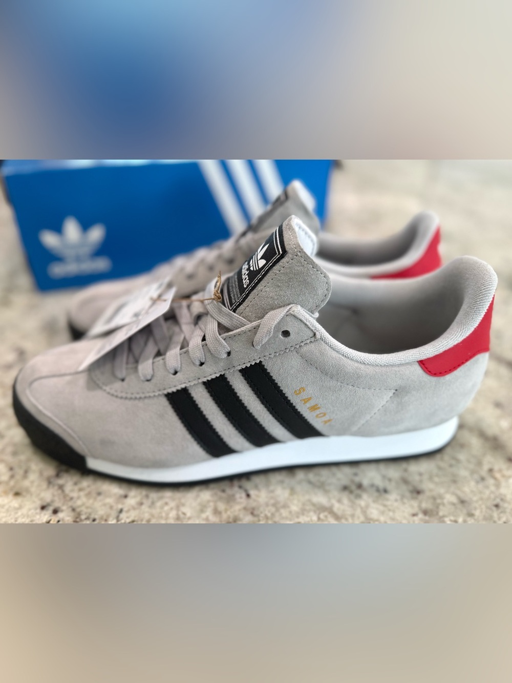 Adidas Samoa Men's Sneakers in Grey - Picture 6 of 15